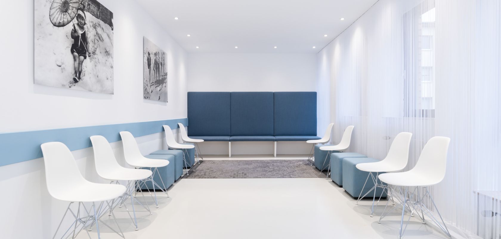 Bild vom Wartezimmer der kieferorthopädischen Praxis Kieser & Co in Wuppertal