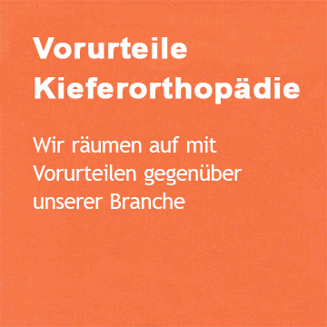 Grafik zu den Vorurteilen in der Kieferorthopädie